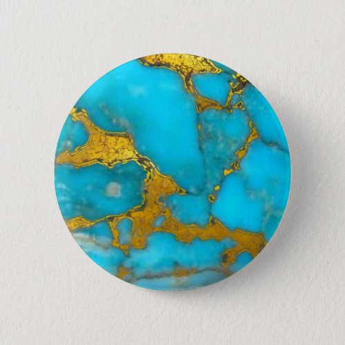 Turquoise Marble GOLD Glitter _ ADD Initials Button
