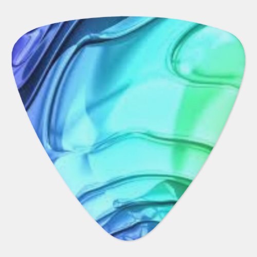 Turquoise marble guitar pick