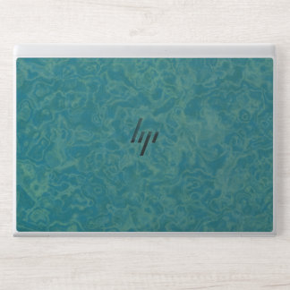 Turquoise marble HP laptop skin