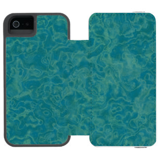 Turquoise marble iPhone SE/5/5s wallet case