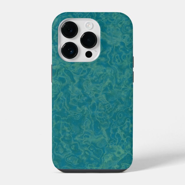 Turquoise marble iphone case (Back)
