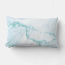 Turquoise Marble Lumbar Pillow