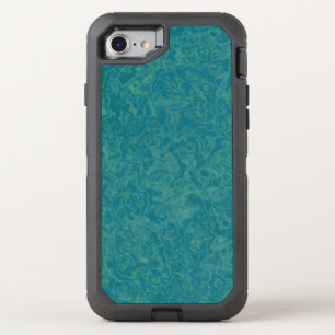 Turquoise marble OtterBox defender iPhone SE/8/7 case