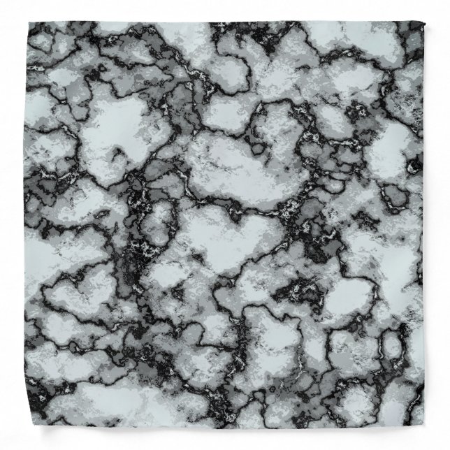 Turquoise Marble Pattern Bandana (Front)