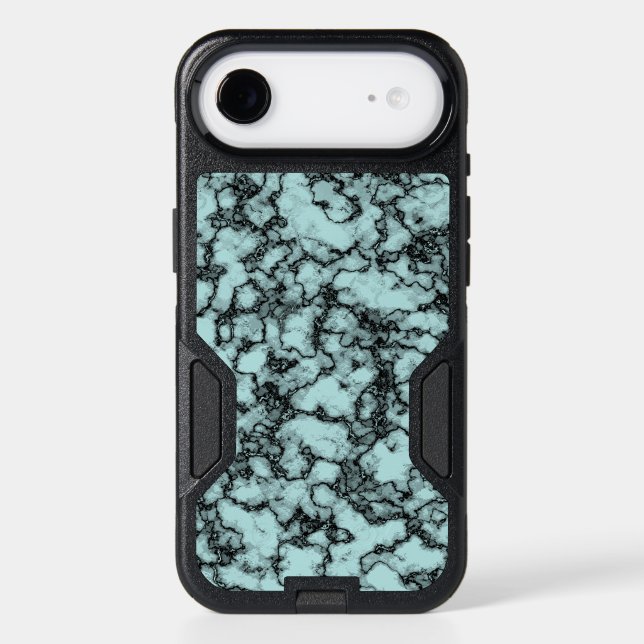 Turquoise Marble Pattern Otterbox iPhone Case (Back)