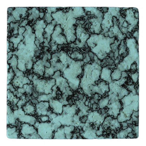 Turquoise Marble Pattern Trivet