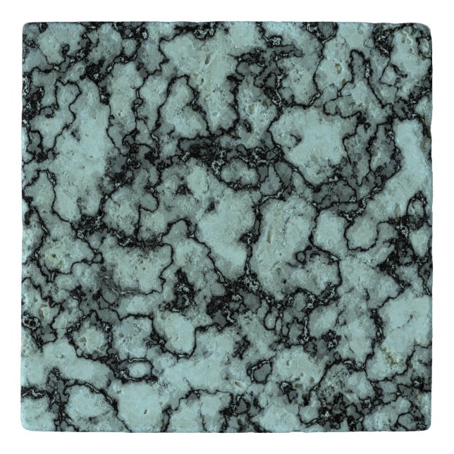Turquoise Marble Pattern Trivet (Front)