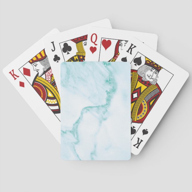 Turquoise Marble Poker Cards (Back)