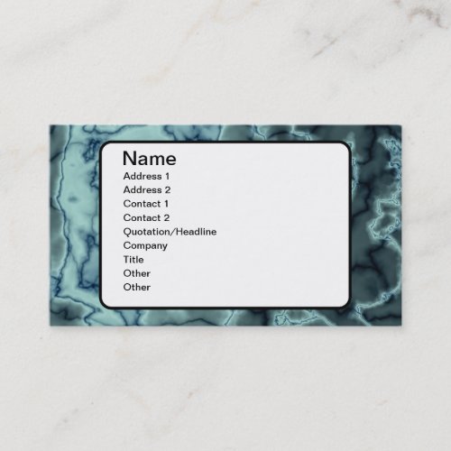 Turquoise Marble Texture Business Card Templates