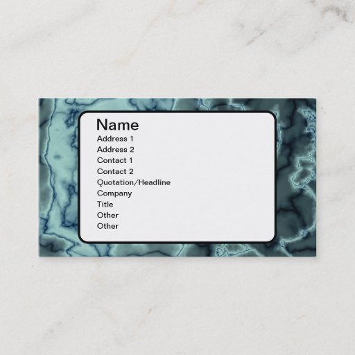 Customizable Turquoise Marble Texture Business Card Templates