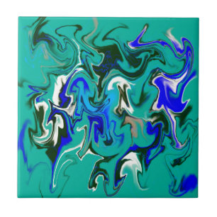 Turquoise marble texture ceramic tile
