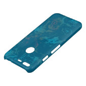 Turquoise marble uncommon google pixel case (Top)