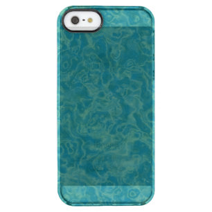 Turquoise marble clear iPhone SE/5/5s case