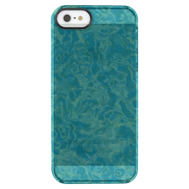 Turquoise marble uncommon iPhone case (Back)