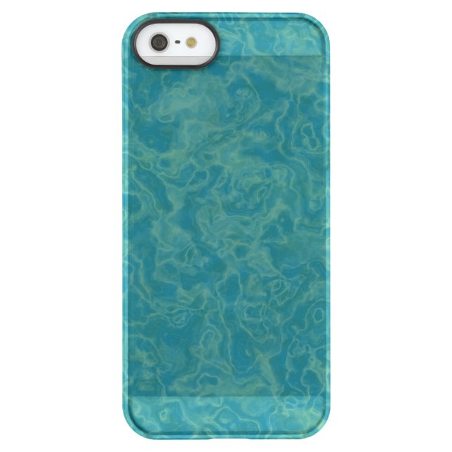 Turquoise marble uncommon iPhone case (Back)