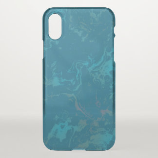 Turquoise marble iPhone x case