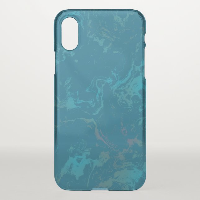 Turquoise marble uncommon iPhone case (Back)