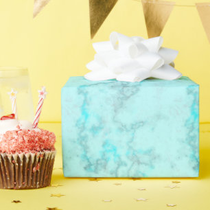 Turquoise marble wrapping paper