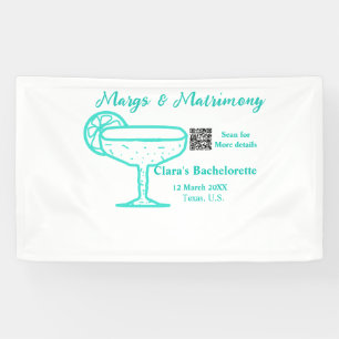 Turquoise Margs & Matrimony Bachelorette party Banner