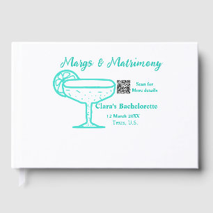 Turquoise Margs & Matrimony Bachelorette party Foil Guest Book
