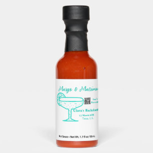 Turquoise Margs & Matrimony Bachelorette party Hot Sauces