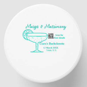 Turquoise Margs & Matrimony Bachelorette party Mini Candle Favors