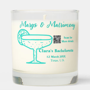 Turquoise Margs & Matrimony Bachelorette party Scented Candle