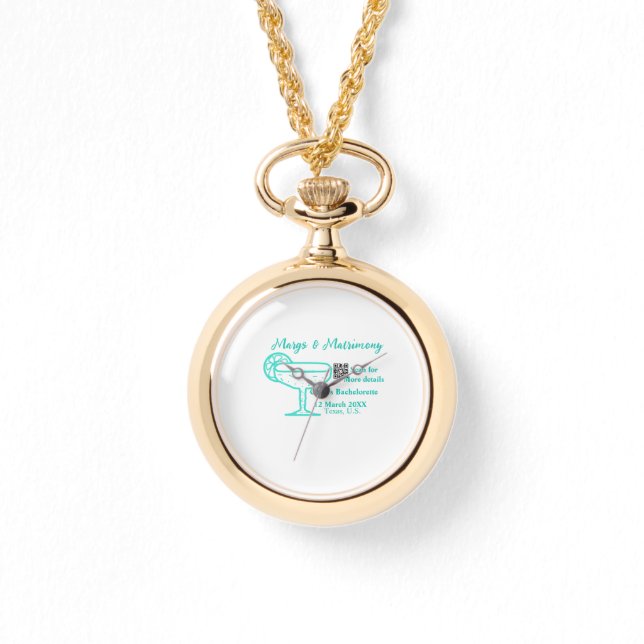 Turquoise Margs & Matrimony Bachelorette party  Watch (Front)