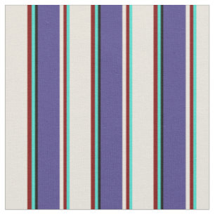 Turquoise, Maroon, Beige, Dark Slate Blue & Black Fabric