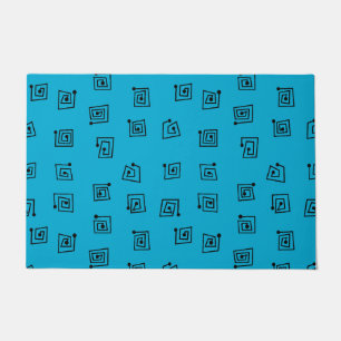 Turquoise Mazes Doormat