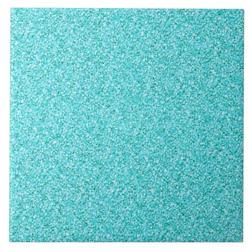 Turquoise metallic  glitter tile