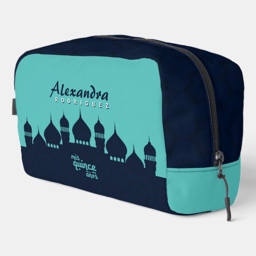 Turquoise Midnight Blue Arabian Nights Quinceaera Dopp Kit