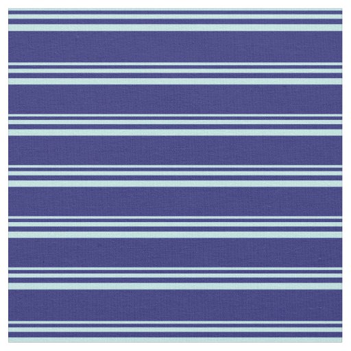 Turquoise & Midnight Blue Lines Pattern Fabric