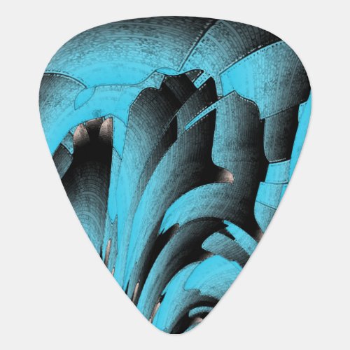 Turquoise mineral guitar pick