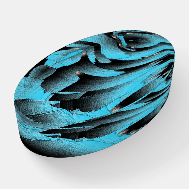 Turquoise mineral  paperweight (Angled)