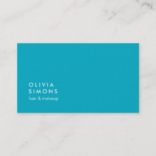 Turquoise Minimalist Business Cards