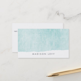 Turquoise Minimalist Distressed Torn  Cards