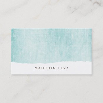 Turquoise Minimalist Distressed Torn  Cards by Pip_Gerard at Zazzle