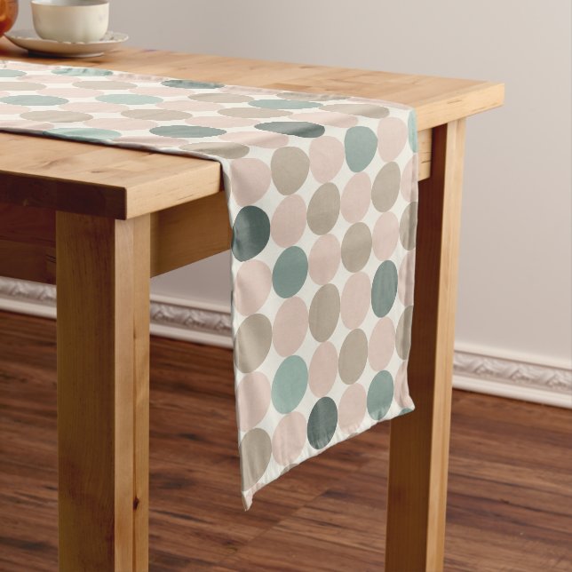 Turquoise Mocha Geometric Table Runner (In Situ)