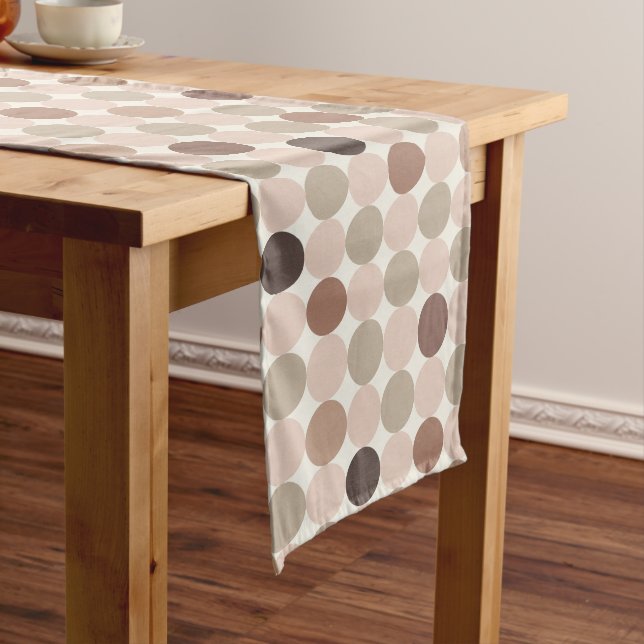 Turquoise Mocha Geometric Table Runner (In Situ)