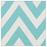 Turquoise Modern Chevron Large Scale Fabric