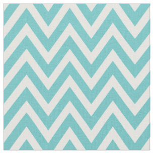 Turquoise Modern Chevron Stripes Fabric
