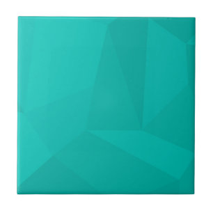 Turquoise, modern, cool, trendy geometric art ceramic tile