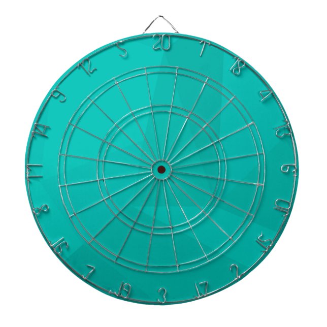 Turquoise, modern, cool, trendy geometric art dart board (Front)