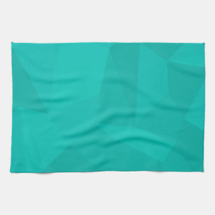 Turquoise, modern, cool, trendy geometric art kitchen towel