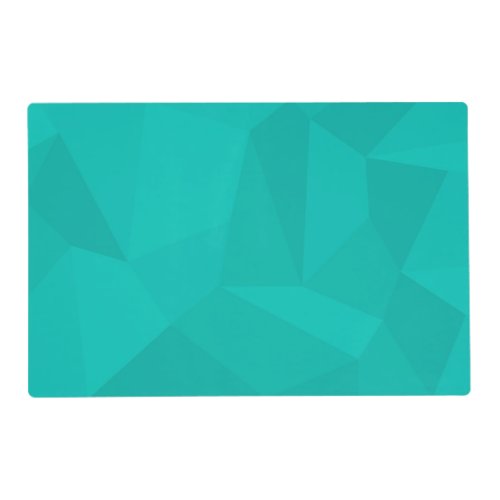 Turquoise modern cool trendy geometric art placemat