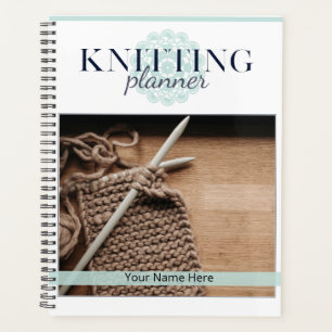 Turquoise Modern Knitting Planner