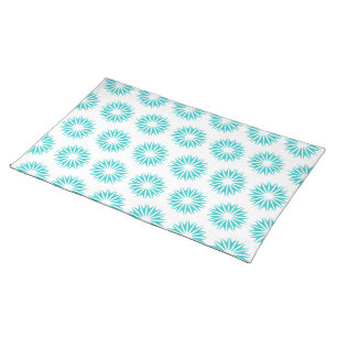 Turquoise Modern Sunbursts Placemat
