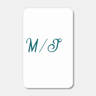 Turquoise monogram wedding couple name simple styl matchboxes