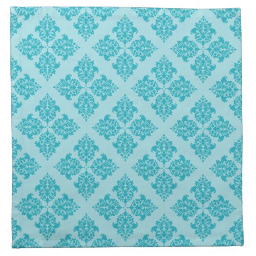 Turquoise Moroccan Damask Cloth Napkin